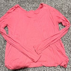 Open back long sleeve shirt